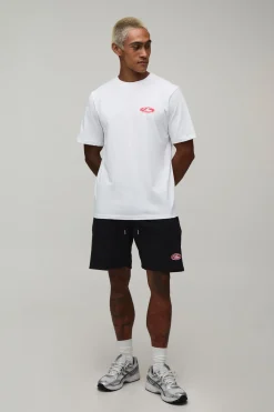 boohooMAN Ensemble T-shirt Et Short À Imprimé Script MAN Coupe Regular Pour Homme<Homme Survêtements