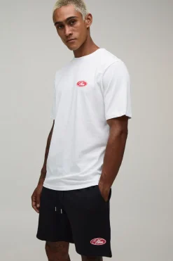 boohooMAN Ensemble T-shirt Et Short À Imprimé Script MAN Coupe Regular Pour Homme<Homme Survêtements