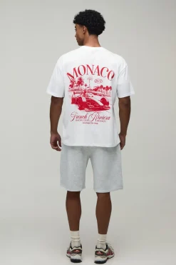 boohooMAN Ensemble T-shirt Et Short Oversize Monaco Racing<Homme Ensembles|Survêtements