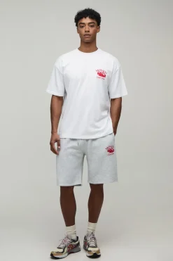 boohooMAN Ensemble T-shirt Et Short Oversize Monaco Racing<Homme Ensembles|Survêtements