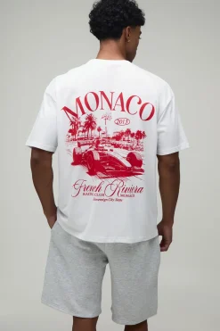 boohooMAN Ensemble T-shirt Et Short Oversize Monaco Racing<Homme Ensembles|Survêtements