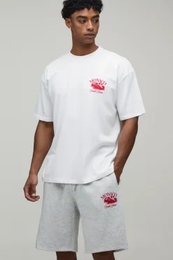 boohooMAN Ensemble T-shirt Et Short Oversize Monaco Racing<Homme Ensembles|Survêtements