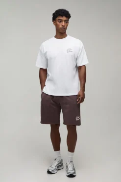 Ensemble T-shirt Et Short Oversize À Imprimé Palmiers