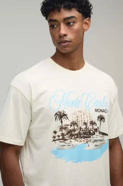 boohooMAN Ensemble T-shirt Et Short Oversize Imprimé Monte Carlo<Homme Ensembles|Survêtements