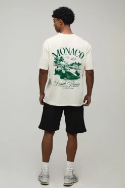 boohooMAN Ensemble T-shirt Et Short Oversize Monaco Racing<Homme Ensembles|Survêtements