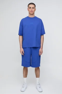 Ensemble T-shirt Et Short Oversize À Panneaux Brodés MAN