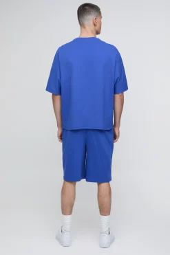 Ensemble T-shirt Et Short Oversize À Panneaux Brodés MAN