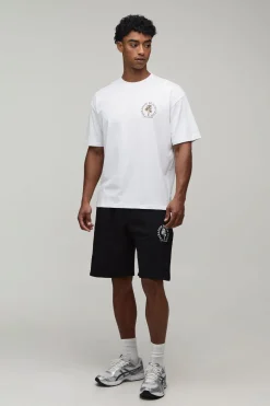 Ensemble T-shirt Et Short Oversize Paradise Beach Club Avec Palmier