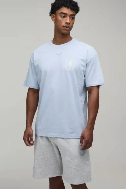 Ensemble T-shirt Et Short Oversize Paradise Beach Club Avec Palmier