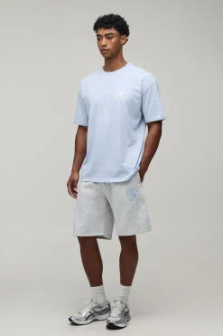 Ensemble T-shirt Et Short Oversize Paradise Beach Club Avec Palmier
