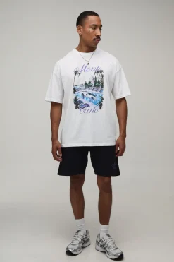 Ensemble T-shirt Et Short Oversize Imprimé Monte Carlo
