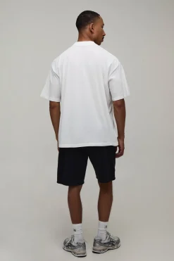 Ensemble T-shirt Et Short Oversize Imprimé Course De Monaco