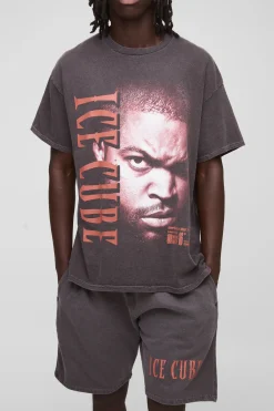Ensemble T-shirt et short surdimensionnés Chocolate Ice Cube License