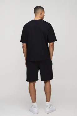 Ensemble T-shirt graphique Moto oversize et short
