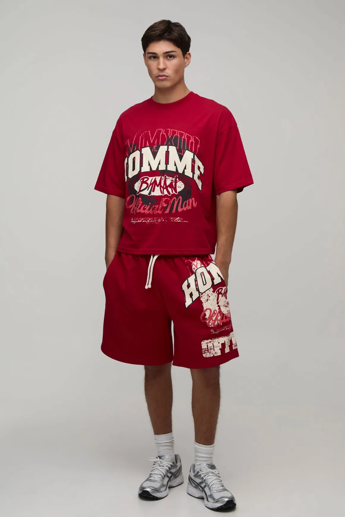 Ensemble T-shirt Imprimé Homme Oversize Ample & Short Baggy