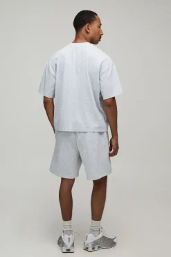 boohooMAN Ensemble T-shirt Moto Imprimé Ample Et Short Baggy Pour Homme<Homme Survêtements