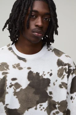 Ensemble T-shirt Oversize Ample Et Short Baggy Imprimé Peau De Vache