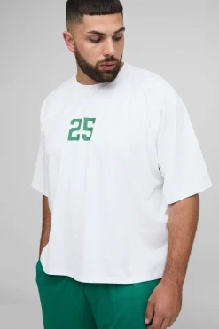 Ensemble T-Shirt Oversize Boxy à Imprimé Panneau Worldwide & Short de Basketball Plus