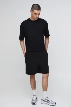 boohooMAN Ensemble T-shirt Oversize Boxy Et Short À Entrejambe Tombant<Homme Ensembles|Survêtements