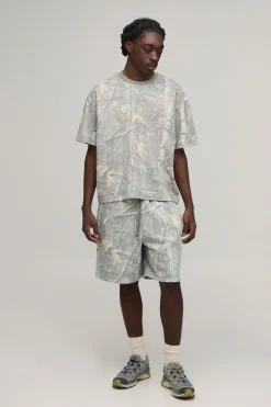 boohooMAN Ensemble T-shirt Oversize Boxy Et Short Baggy Forestier<Homme Survêtements