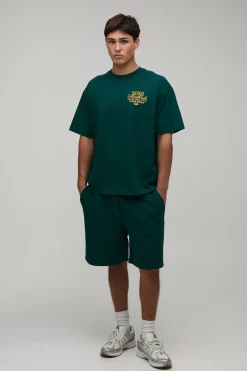 Ensemble T-shirt Oversize Brodé Monte Carlo Et Short Ample