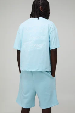 Ensemble T-shirt Oversize Brodé Yachts De Luxe Et Short Ample