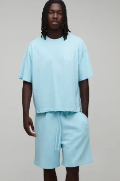 Ensemble T-shirt Oversize Brodé Yachts De Luxe Et Short Ample