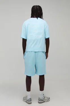 Ensemble T-shirt Oversize Brodé Yachts De Luxe Et Short Ample