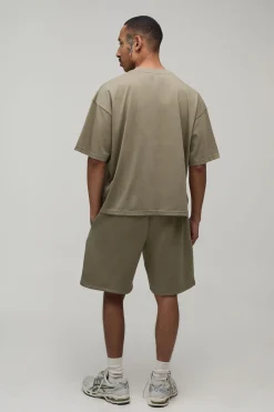 Ensemble T-shirt Oversize Clouté Et Short Décontracté