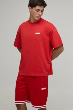 Ensemble T-shirt Oversized Et Short De Basketball Homme Avec Appliqué Étoile