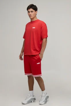 Ensemble T-shirt Oversized Et Short De Basketball Homme Avec Appliqué Étoile