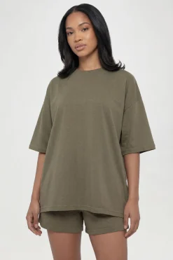 Ensemble T-shirt Oversize Délavé Et Short