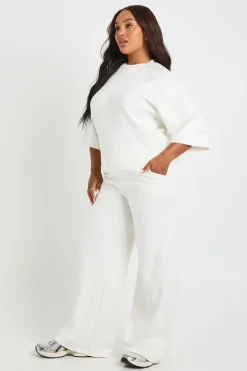 boohoo Ensemble T-shirt oversize et pantalon à jambe large sur mesure<Femme Ensembles