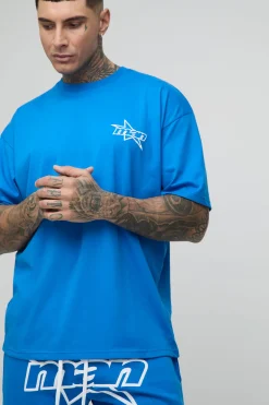 Ensemble T-shirt oversize à imprimé gonflé 