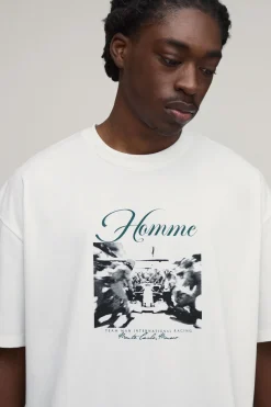 Ensemble T-shirt Oversize Imprimé Homme & Short Ample En Jersey