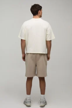 Ensemble T-shirt Oversize Imprimé Côte D'azur Et Short Ample