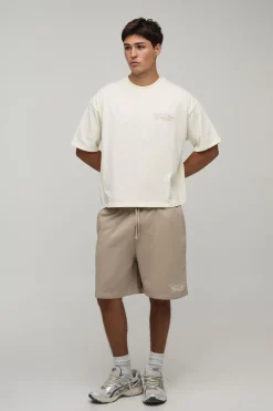 Ensemble T-shirt Oversize Imprimé Côte D'azur Et Short Ample