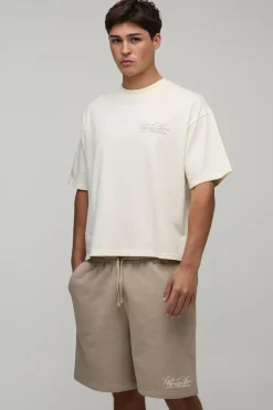 Ensemble T-shirt Oversize Imprimé Côte D'azur Et Short Ample