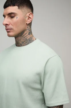 boohooMAN Ensemble T-shirt Plissé Coupe Ample Et Short Ample Pour Grand<Homme Tout Afficher|Survêtements