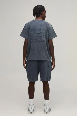 Ensemble T-shirt Raglan Ample À Manches Courtes Et Short Oversize