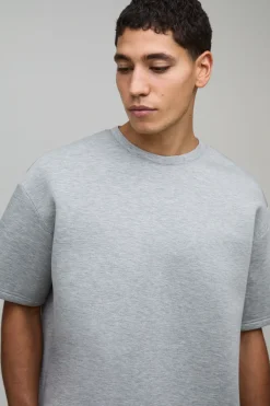 Ensemble T-shirt Scuba Collé Ample Oversize Et Short Décontracté