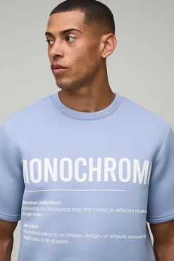 Ensemble T-shirt Scuba Collé À Imprimé Caoutchouc Haute Densité Coupe Regular Et Short Slim À Pinces