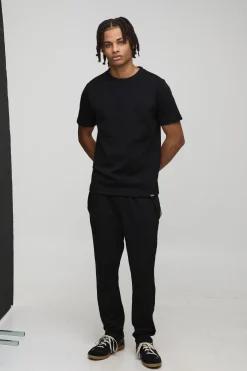 boohooMAN Ensemble t-shirt slim premium en interlock à pintucks et pantalon de jogging<Homme Ensembles|Survêtements