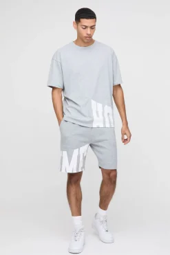 Ensemble T-shirt surdimensionné et short pour homme