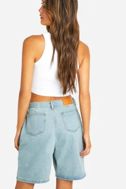 2 En 1 Shorts en Denim à Superposition