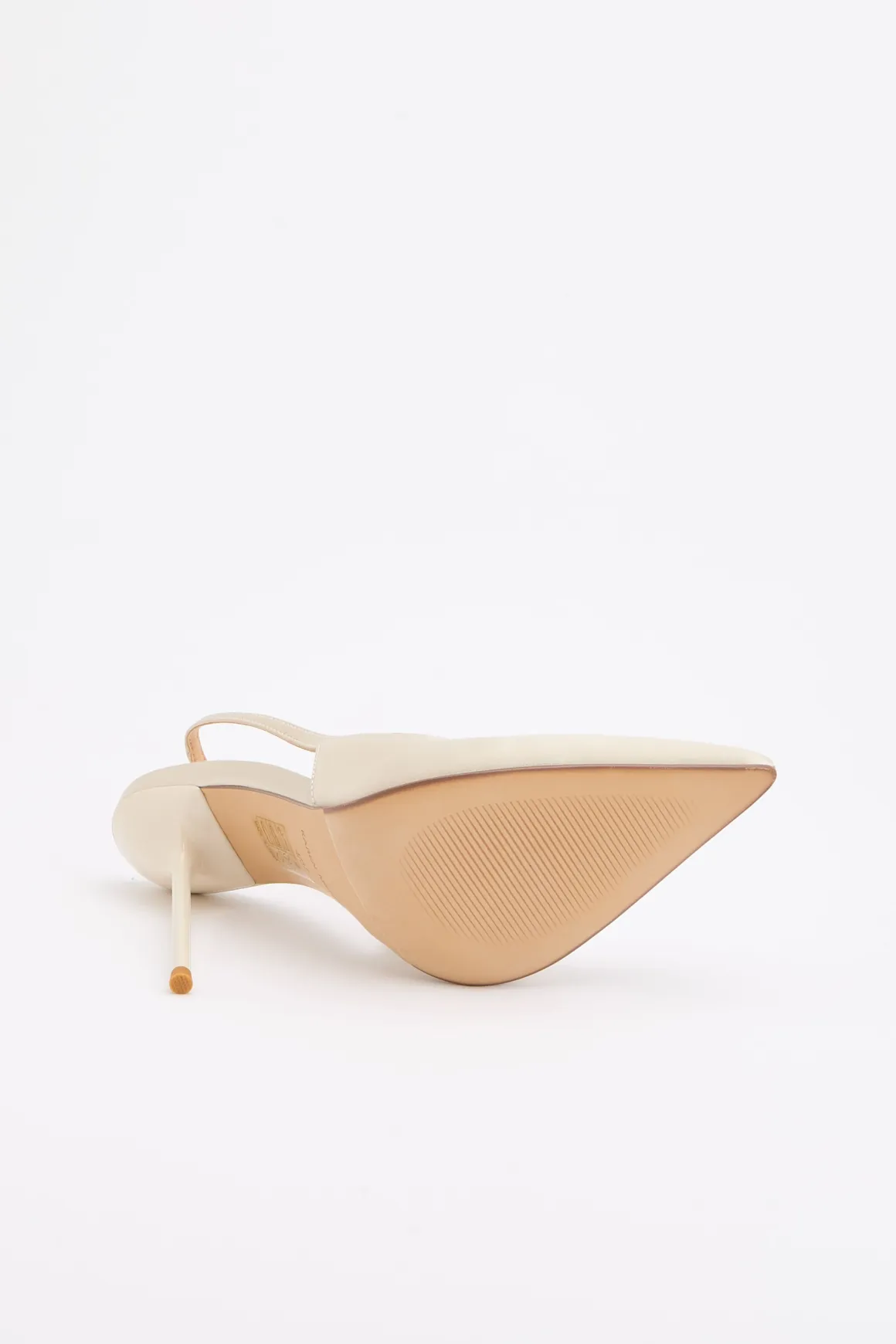 Escarpin À Bride Arrière En Satin Avec Talon