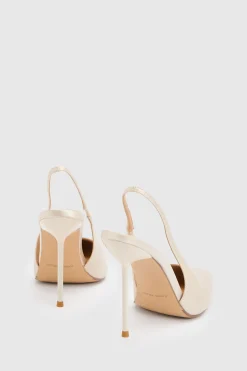 Escarpin À Bride Arrière En Satin Avec Talon