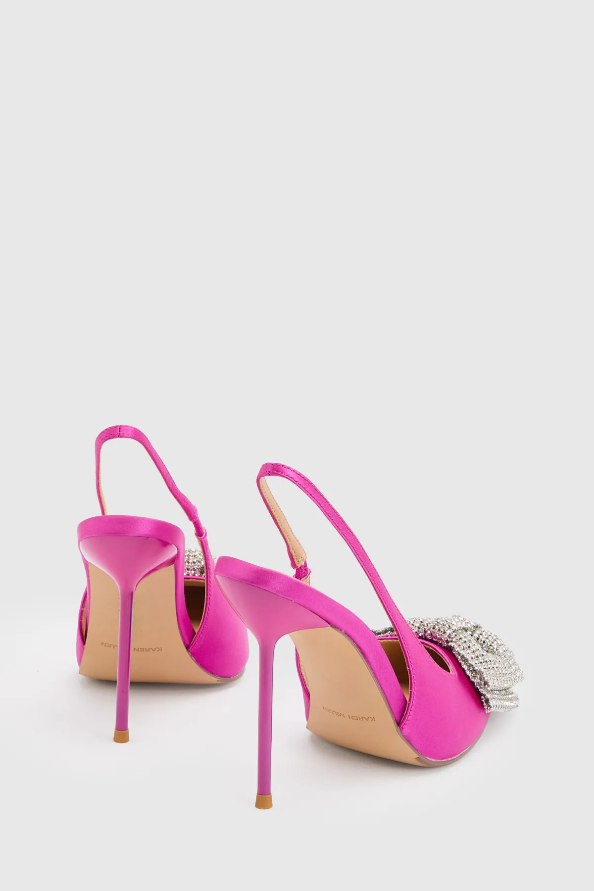 KarenMillen Escarpin À Bride Arrière À Talon Avec Nœud Orné De Satin< Chaussures Festives|Chaussures À Talons