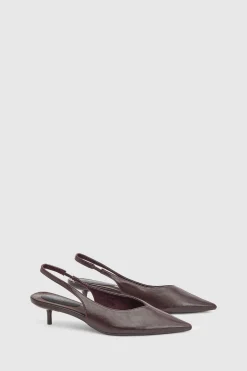 Escarpins Bonnie À Bride Arrière En Synthétiquecuir À Petit Talon