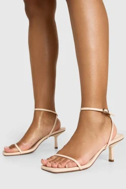 boohoo Escarpins À Bout Carré Et Double Bride À Talon Mi-haut< Chaussures Festives|Chaussures À Talons